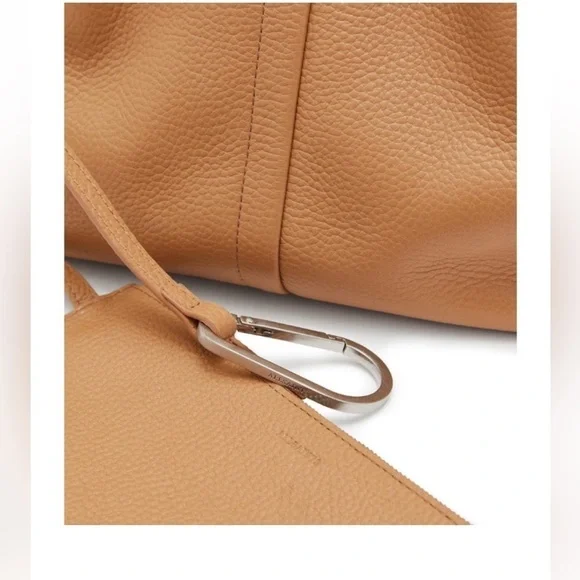 ALLSAINTS Leather Convertible Shoulder Tote Tan NWT